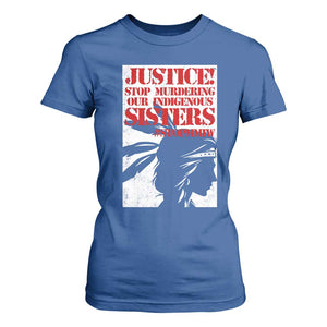 MMIW Awareness T Shirt For Women Justice Stop Murdering Our Indigenous Sisters TS10 Royal Blue Print Your Wear