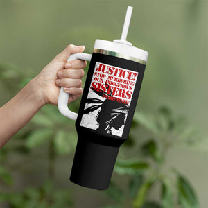 MMIW Awareness Tumbler With Handle Justice Stop Murdering Our Indigenous Sisters TS10 Print Your Wear