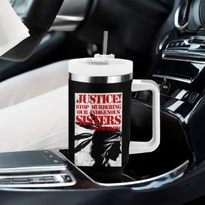 MMIW Awareness Tumbler With Handle Justice Stop Murdering Our Indigenous Sisters TS10 Print Your Wear