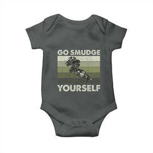 Go Smudge Yourself Baby Onesie Funny Sage Bundle Smudging Feather TS10 Dark Heather Print Your Wear