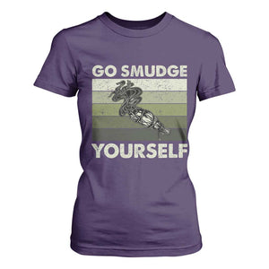 Go Smudge Yourself T Shirt For Women Funny Sage Bundle Smudging Feather TS10 Purple Print Your Wear