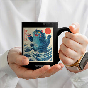 Blue Cat Giant Monster Japanese Art Coffee Mug Kawaii Demon Tiger Funny Kitty Dad Gifts TS10 Print Your Wear