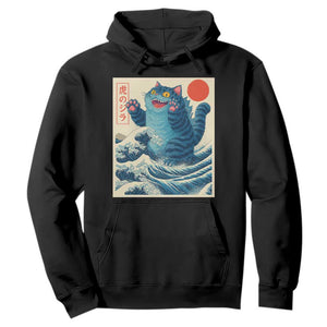 Blue Cat Giant Monster Japanese Art Hoodie Kawaii Demon Tiger Funny Kitty Dad Gifts TS10 Black Print Your Wear