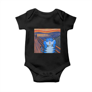 Blue Tiger Scream Baby Onesie Cute Animal Anime Demon Aesthetic Painting TS10 Black Print Your Wear