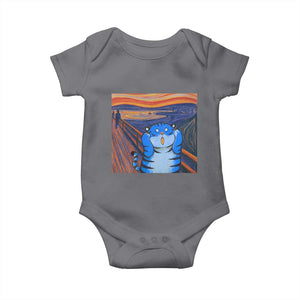 Blue Tiger Scream Baby Onesie Cute Animal Anime Demon Aesthetic Painting TS10 Charcoal Print Your Wear