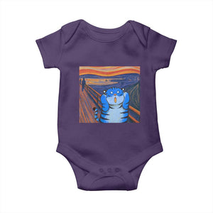 Blue Tiger Scream Baby Onesie Cute Animal Anime Demon Aesthetic Painting TS10 Purple Print Your Wear