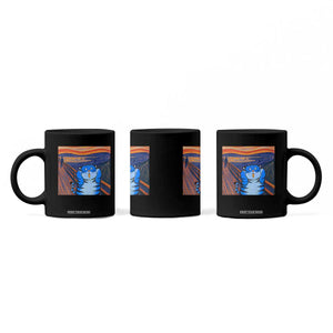 Blue Tiger Scream Coffee Mug Cute Animal Anime Demon Aesthetic Painting TS10 Print Your Wear