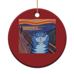 Blue Tiger Scream Christmas Ornament Cute Animal Anime Demon Aesthetic Painting TS10 Print Your Wear