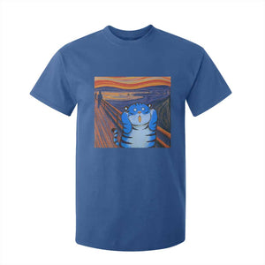 Blue Tiger Scream T Shirt For Kid Cute Animal Anime Demon Aesthetic Painting TS10 Royal Blue Print Your Wear