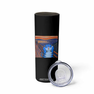 Blue Tiger Scream Skinny Tumbler Cute Animal Anime Demon Aesthetic Painting TS10 Print Your Wear