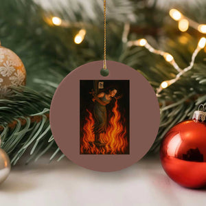 Funny Halloween Witch Ceramic Ornament Witch Lighting Cigarette With Flames Occult Unholy TS10 1pc Mocha Print Your Wear