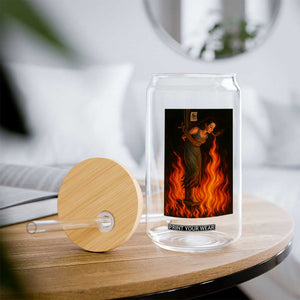 Funny Halloween Witch Glass Can Witch Lighting Cigarette With Flames Occult Unholy TS10 Print Your Wear