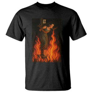 Funny Halloween Witch T Shirt Witch Lighting Cigarette With Flames Occult Unholy TS10 Black Print Your Wear