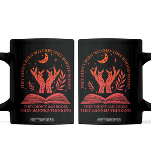 Feminist Witch Coffee Mug They Didnt Burn Witches Women Halloween Feminism TS10 Black Print Your Wear