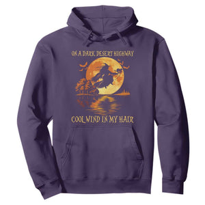 Funny Witch Hoodie On A Dark Desert Highway Cool Wind In My Hair TS10 Purple Print Your Wear