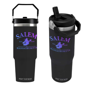 1692 They Missed One Flip Straw Tumbler Halloween Salem Witch Trials TS10 One Size: 30 oz Black Print Your Wear