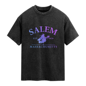 1692 They Missed One Washed Cotton T-Shirt Halloween Salem Witch Trials