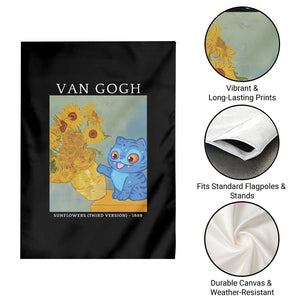 Van Gogh Kpop Fan Garden Flag Blue Tiger Vintage Art Sunflower Cat TS10 Print Your Wear