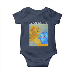 Van Gogh Kpop Fan Baby Onesie Blue Tiger Vintage Art Sunflower Cat TS10 Navy Print Your Wear