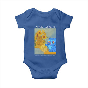 Van Gogh Kpop Fan Baby Onesie Blue Tiger Vintage Art Sunflower Cat TS10 Royal Blue Print Your Wear