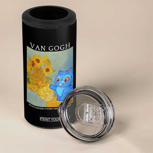 Van Gogh Kpop Fan 4 in 1 Can Cooler Tumbler Blue Tiger Vintage Art Sunflower Cat TS10 Print Your Wear