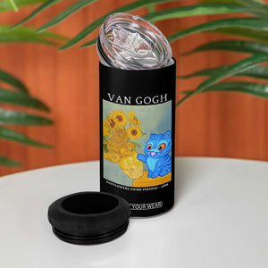 Van Gogh Kpop Fan 4 in 1 Can Cooler Tumbler Blue Tiger Vintage Art Sunflower Cat TS10 Print Your Wear