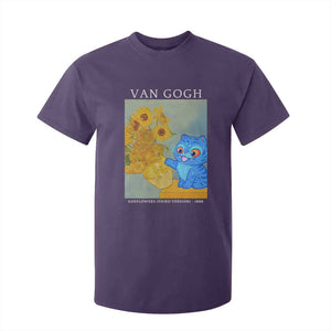 Van Gogh Kpop Fan T Shirt For Kid Blue Tiger Vintage Art Sunflower Cat TS10 Purple Print Your Wear