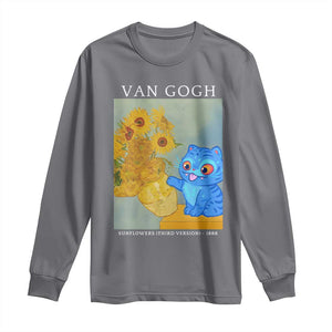 Van Gogh Kpop Fan Long Sleeve Shirt Blue Tiger Vintage Art Sunflower Cat TS10 Charcoal Print Your Wear