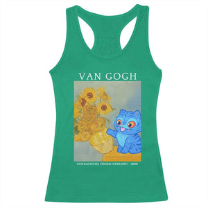 Van Gogh Kpop Fan Racerback Tank Top Blue Tiger Vintage Art Sunflower Cat TS10 Irish Green Print Your Wear
