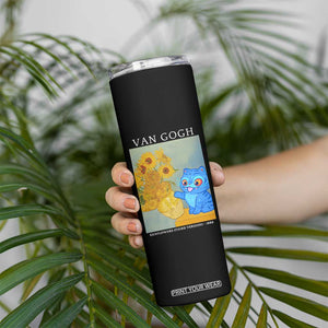 Van Gogh Kpop Fan Skinny Tumbler Blue Tiger Vintage Art Sunflower Cat TS10 Print Your Wear