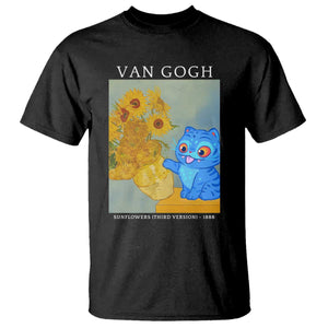 Van Gogh Kpop Fan T Shirt Blue Tiger Vintage Art Sunflower Cat TS10 Black Print Your Wear