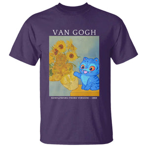 Van Gogh Kpop Fan T Shirt Blue Tiger Vintage Art Sunflower Cat TS10 Purple Print Your Wear
