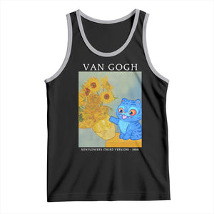 Van Gogh Kpop Fan Tank Top Blue Tiger Vintage Art Sunflower Cat TS10 Black Athletic Heather Print Your Wear