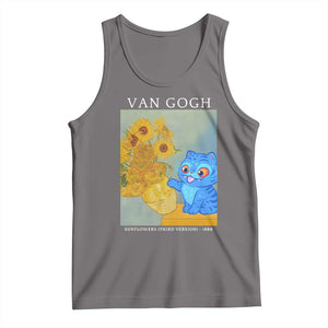 Van Gogh Kpop Fan Tank Top Blue Tiger Vintage Art Sunflower Cat TS10 Deep Heather Print Your Wear