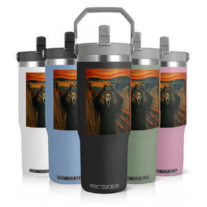 Ghost Heart Hands Flip Straw Tumbler Scary Face Horror Halloween TS10 Print Your Wear