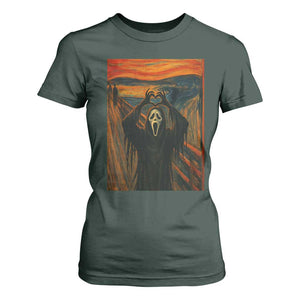 Ghost Heart Hands T Shirt For Women Scary Face Horror Halloween TS10 Dark Forest Green Print Your Wear
