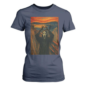Ghost Heart Hands T Shirt For Women Scary Face Horror Halloween TS10 Navy Print Your Wear