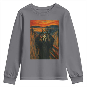 Ghost Heart Hands Youth Sweatshirt Scary Face Horror Halloween TS10 Charcoal Print Your Wear