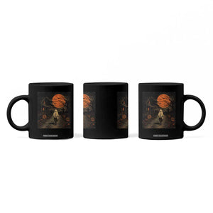 Halloween Spooky Ghost Biking Coffee Mug Vintage Ghost Riding Bicycle Gothic Moonlit Pumpkin Autumn Graphic