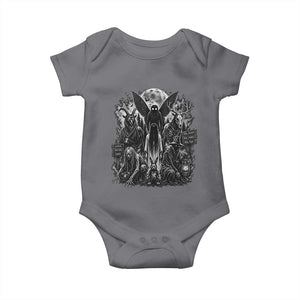 Cryptid Monsters Urban Legends Baby Onesie Vintage Dark Folklore Leave Before Dark Graphic