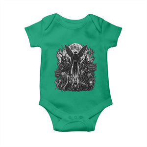 Cryptid Monsters Urban Legends Baby Onesie Vintage Dark Folklore Leave Before Dark Graphic