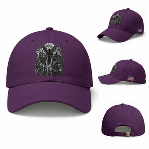 Cryptid Monsters Urban Legends Baseball Cap Vintage Dark Folklore Leave Before Dark Graphic