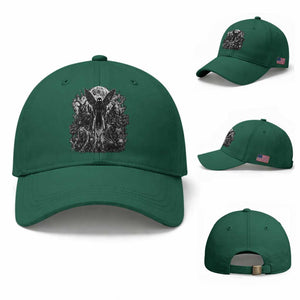 Cryptid Monsters Urban Legends Baseball Cap Vintage Dark Folklore Leave Before Dark Graphic