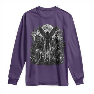 Cryptid Monsters Urban Legends Long Sleeve Shirt Vintage Dark Folklore Leave Before Dark Graphic