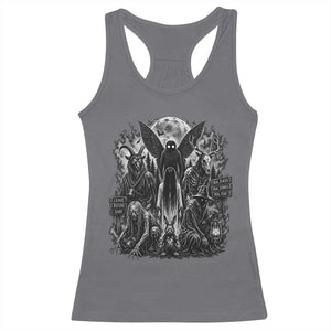 Cryptid Monsters Urban Legends Racerback Tank Top Vintage Dark Folklore Leave Before Dark Graphic