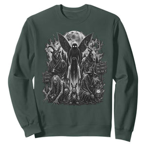 Cryptid Monsters Urban Legends Sweatshirt Vintage Dark Folklore Leave Before Dark Graphic