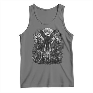 Cryptid Monsters Urban Legends Tank Top Vintage Dark Folklore Leave Before Dark Graphic