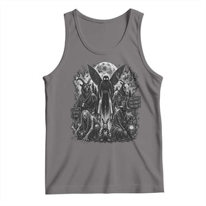 Cryptid Monsters Urban Legends Tank Top Vintage Dark Folklore Leave Before Dark Graphic