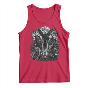 Cryptid Monsters Urban Legends Tank Top Vintage Dark Folklore Leave Before Dark Graphic