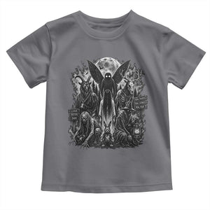 Cryptid Monsters Urban Legends Toddler T Shirt Vintage Dark Folklore Leave Before Dark Graphic